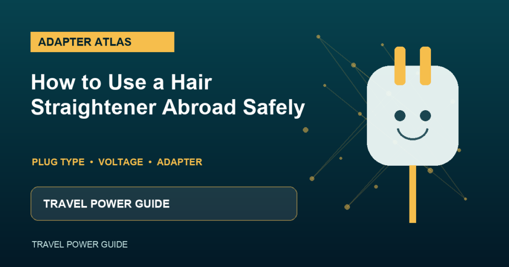 how to use a hair straightener abroad guide featured image